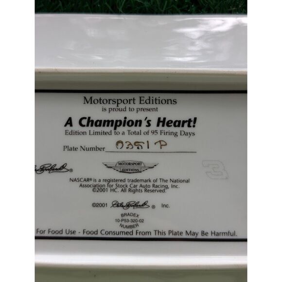 Dale Earnhardt Motorsport Editions Commemorative Plates Limited Edition - Picture 9 of 11